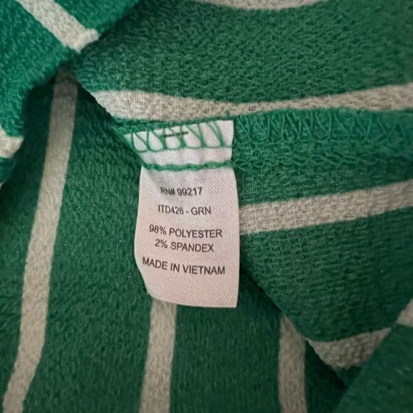 Charming Charlie Green and white striped top - Picture 9 of 11